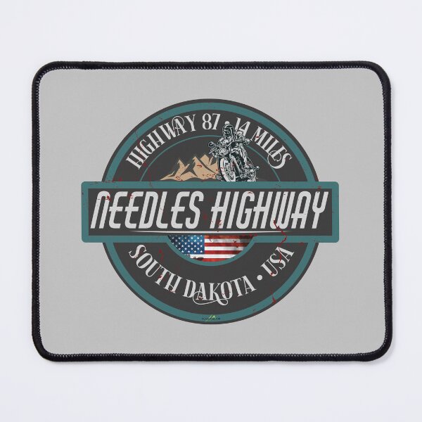 Item preview, Needles Highway US87 USA Black Hills South Dakota Sticker T-Shirt Motorcycle 02 designed and sold by OuterShellUK.