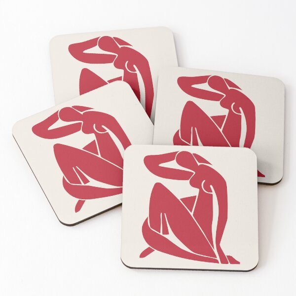 Item preview, Henri Matisse Nude, Paper Decoupes Art dark red, Matisse Cutout's Poster designed and sold by re-make-.