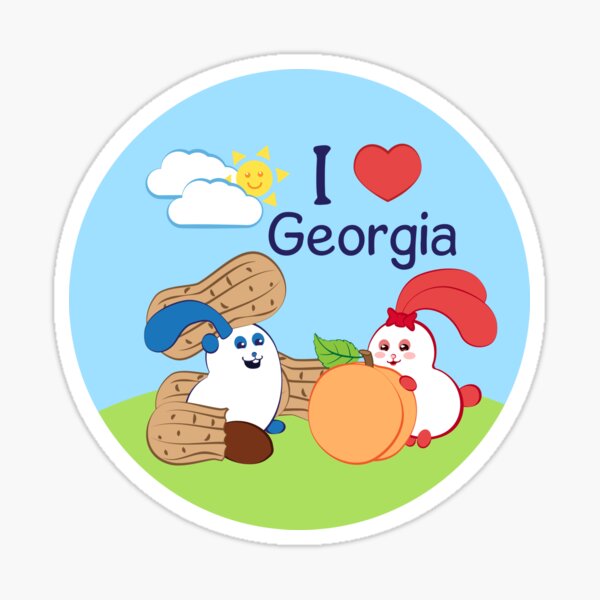 Ernest and Coraline | I love Georgia Sticker