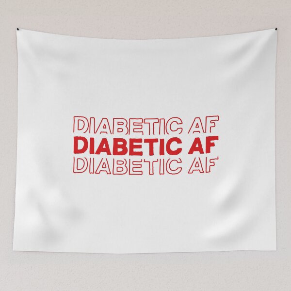 Item preview, Diabetic Af - Funny Diabetes Awareness designed and sold by T-shirt For You.