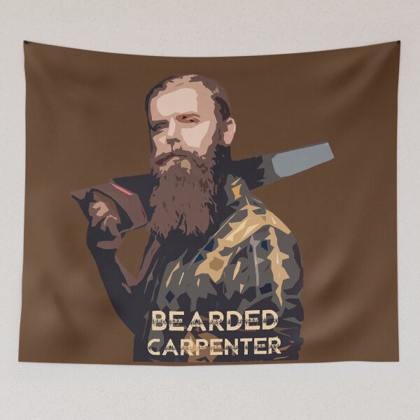 Item preview, Bearded Carpenter illustration art designed and sold by ABHI-ART.