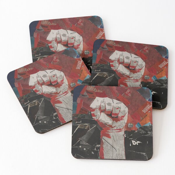 Item preview, Collage raised fist poster designed and sold by Z83Studio.