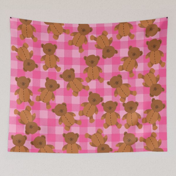 Item preview, Cute Brown Teddy Bear Pattern on Pink Background designed and sold by kapotka.
