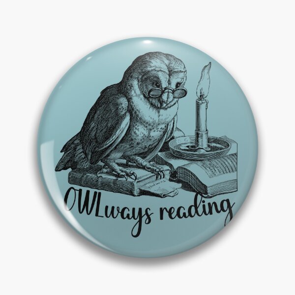 Item preview, Owlways Reading, Retro Owl with Books is Gift for Book lover and Birthdays, Winterowl designed and sold by DiensDesign.