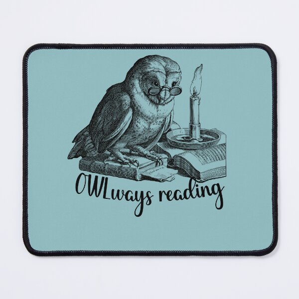 Item preview, Owlways Reading, Retro Owl with Books is Gift for Book lover and Birthdays, Winterowl designed and sold by DiensDesign.