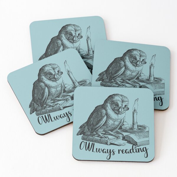 Item preview, Owlways Reading, Retro Owl with Books is Gift for Book lover and Birthdays, Winterowl designed and sold by DiensDesign.