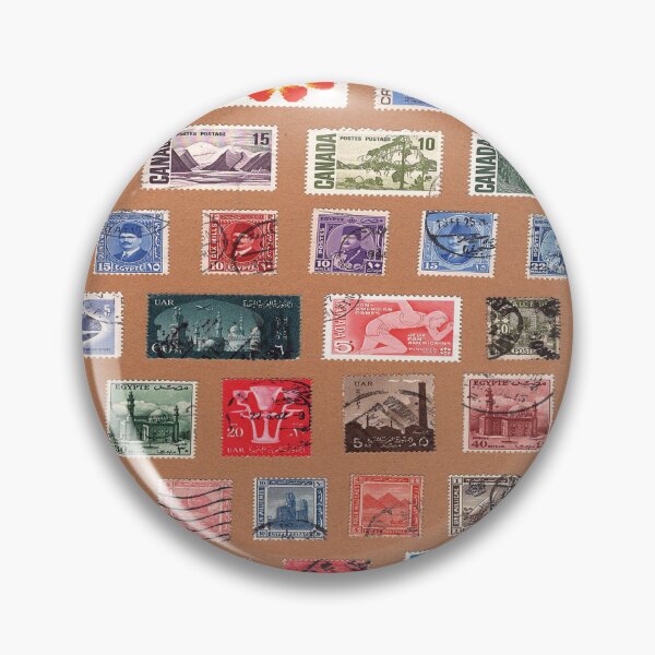Item preview, International Postage Stamps Pattern designed and sold by The Masked Designer.