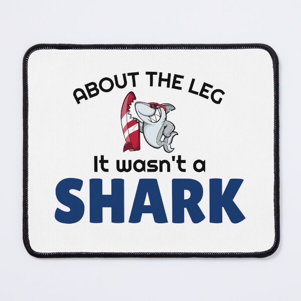Item preview, Amputee shark bite amputation funny slogan black font designed and sold by NerdnGeekshop.