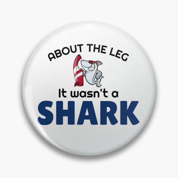 Item preview, Amputee shark bite amputation funny slogan black font designed and sold by NerdnGeekshop.