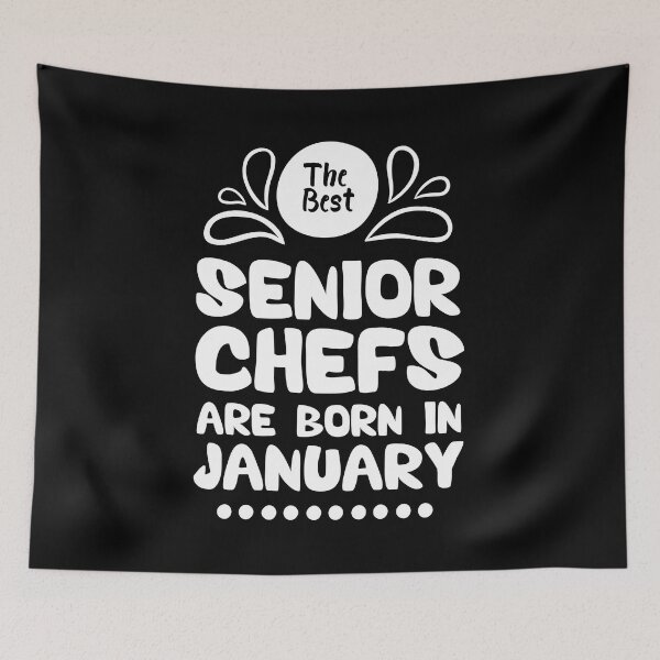 Item preview, The Best Senior Chefs Are Born in January Funny Chef Birthday Gift idea for Cooking Lovers designed and sold by BestComicss.