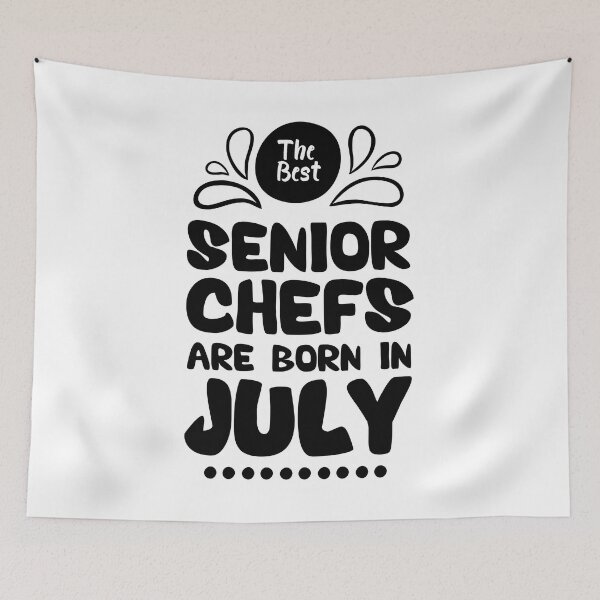 Item preview, The Best Senior Chefs Are Born in July Funny Chef Birthday Gift idea for Cooking Lovers designed and sold by BestComicss.