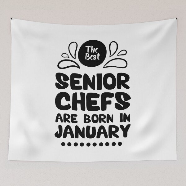 Item preview, The Best Senior Chefs Are Born in January Funny Chef Birthday Gift idea for Cooking Lovers designed and sold by BestComicss.