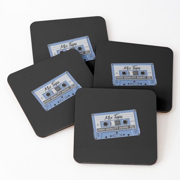 Item preview, Retro Audio Cassette Tape - Blue - Mix Tape- Retro Music designed and sold by CattlettArt.