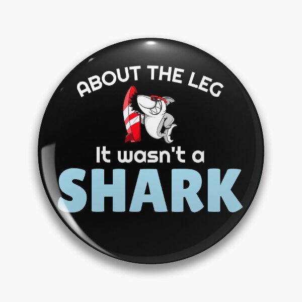 Item preview, Amputee shark bite amputation funny slogan white font designed and sold by NerdnGeekshop.