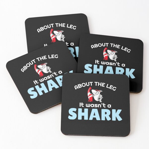 Item preview, Amputee shark bite amputation funny slogan white font designed and sold by NerdnGeekshop.