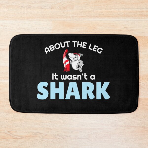 Item preview, Amputee shark bite amputation funny slogan white font designed and sold by NerdnGeekshop.