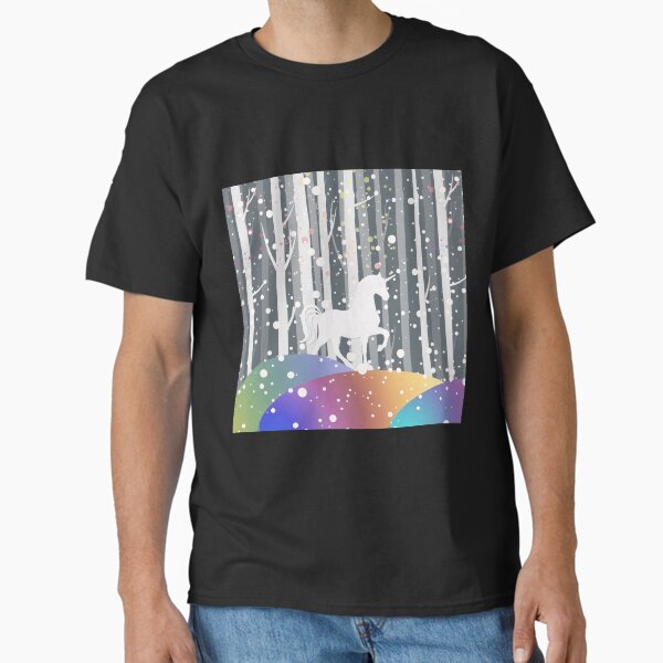 Item preview, North forest, snow and unicorn, perfect for mask, puzzle, kids puzzle, Duvets, Comforters, Shower Curtains, desk mat designed and sold by Collagedream.