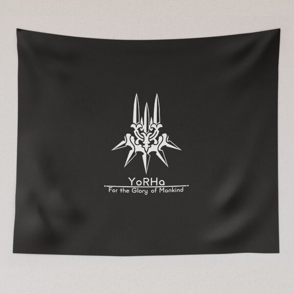 Item preview, YoRHa + Motto Black Background Classic T-Shirt designed and sold by CelineTsoucalas.
