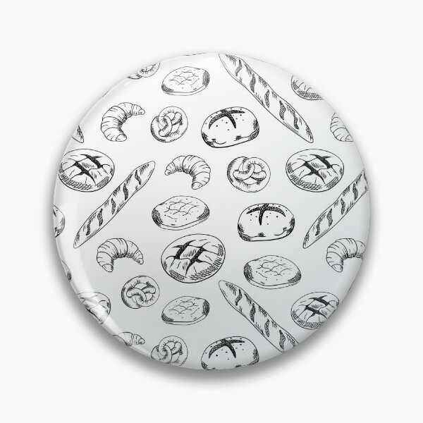Item preview, Hand drawn seamless pattern of sketched bread and bakery designed and sold by Familyshmot.