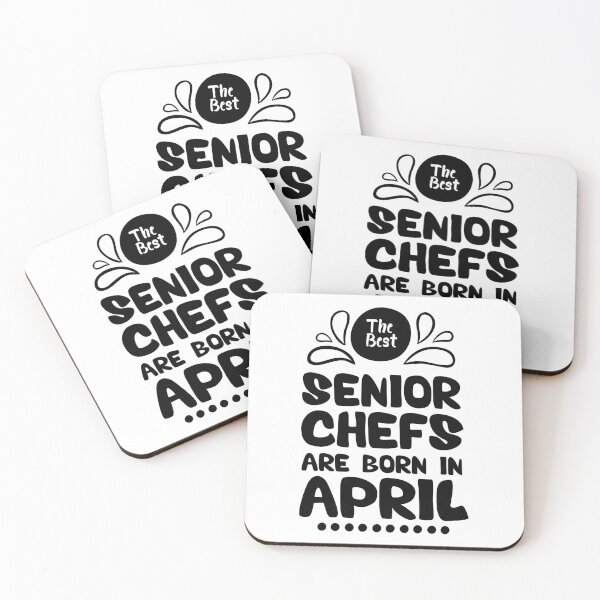 Item preview, The Best Senior Chefs Are Born in April Funny Chef Birthday Gift idea for Cooking Lovers designed and sold by BestComicss.