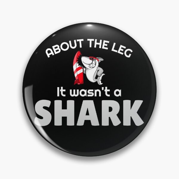 Item preview, Amputee shark bite amputation funny slogan white grey font designed and sold by NerdnGeekshop.