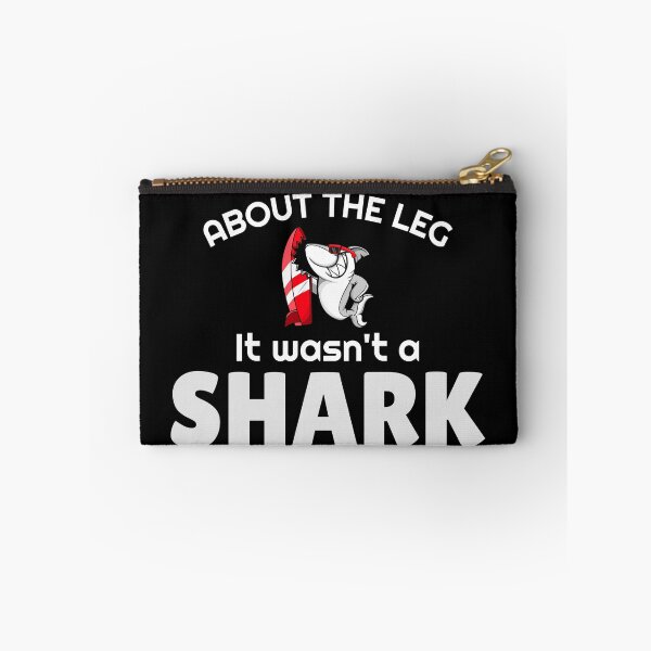 Item preview, Amputee shark bite amputation funny slogan white grey font designed and sold by NerdnGeekshop.