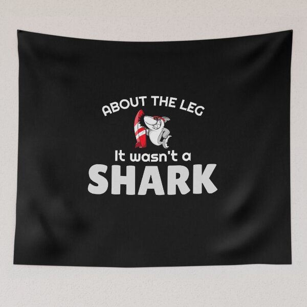 Item preview, Amputee shark bite amputation funny slogan white grey font designed and sold by NerdnGeekshop.
