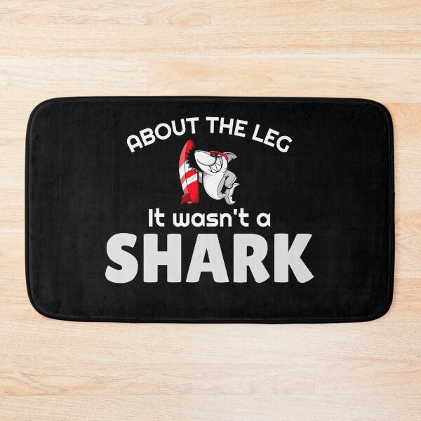 Item preview, Amputee shark bite amputation funny slogan white grey font designed and sold by NerdnGeekshop.