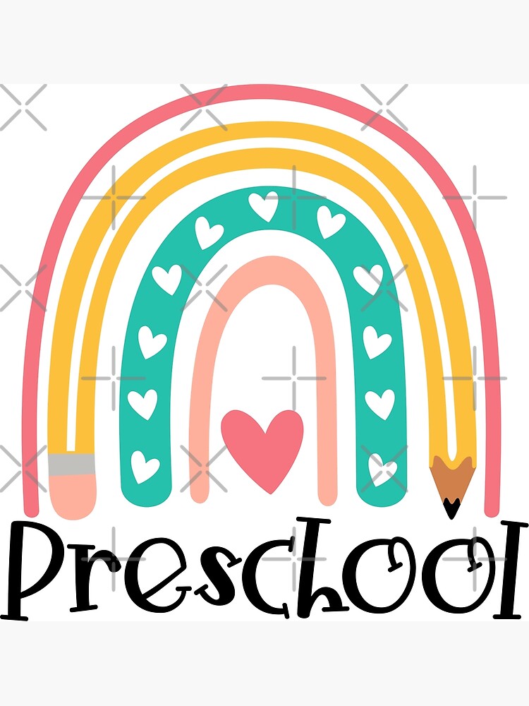 "Preschool School Item With Boho Rainbow Aesthetic" Poster for Sale by Rmsjones Redbubble