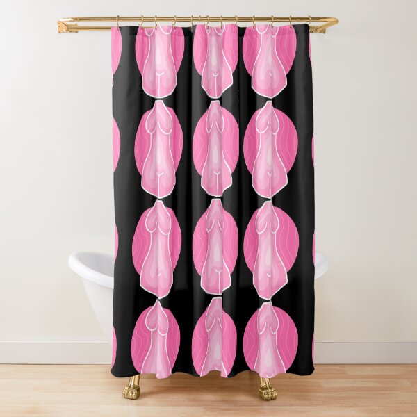 pink body style 1 Shower Curtain