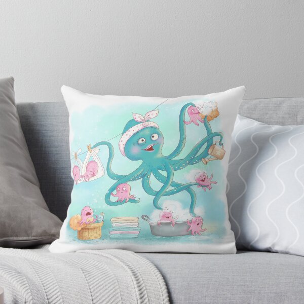 Item preview, Mother octopus bathes her children designed and sold by MayyaIva.