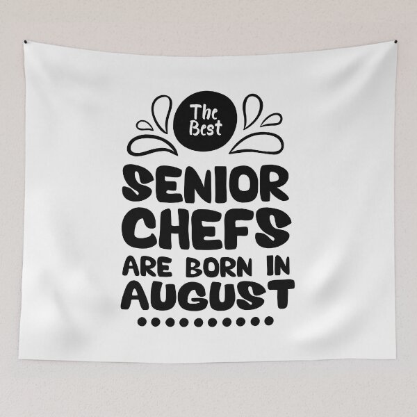 Item preview, The Best Senior Chefs Are Born in August Funny Chef Birthday Gift idea for Cooking Lovers designed and sold by BestComicss.