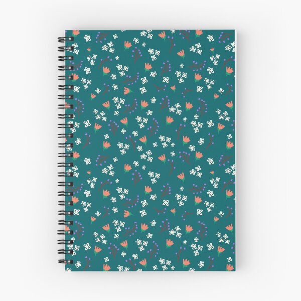Aperçu de l'œuvre Motif Ditzy Floral Vert Violet Corail créée et vendue par cassandrafallon.