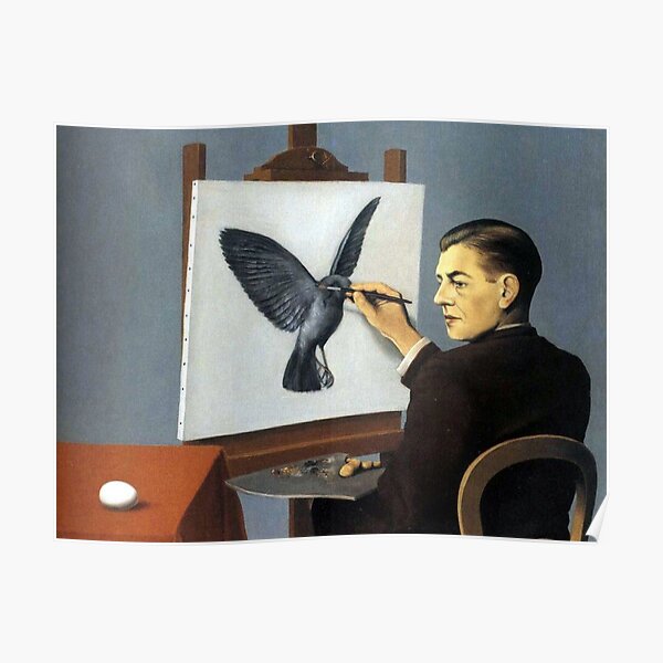 René Magritte - La Voyance Poster