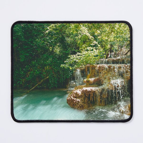 Item preview, Stunning waterfalls and a blue lagoon lake in the small village Krushuna, Bulgaria. The Krushunski waterfalls. Beautiful landscape in summer. designed and sold by BumbleVee ☀️.