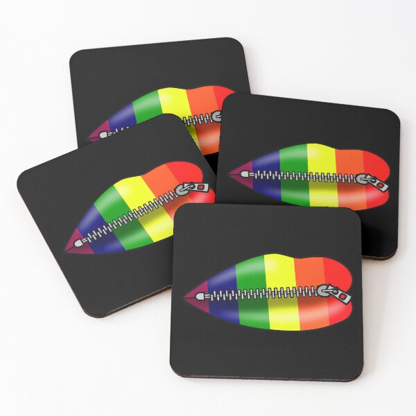 Item preview, LBGTQ Lips Shut In Silence designed and sold by Happy Puppy Print On Demand.