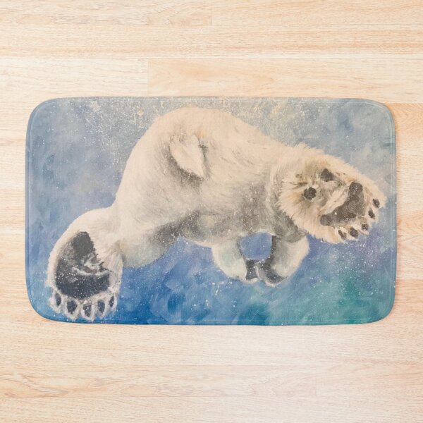 Item preview, Underwater Polar Bear Feet (With Background) Hand Painted by ZoeBaileyArt, Arctic, Ice, Endangered Animal designed and sold by Coco Blast.