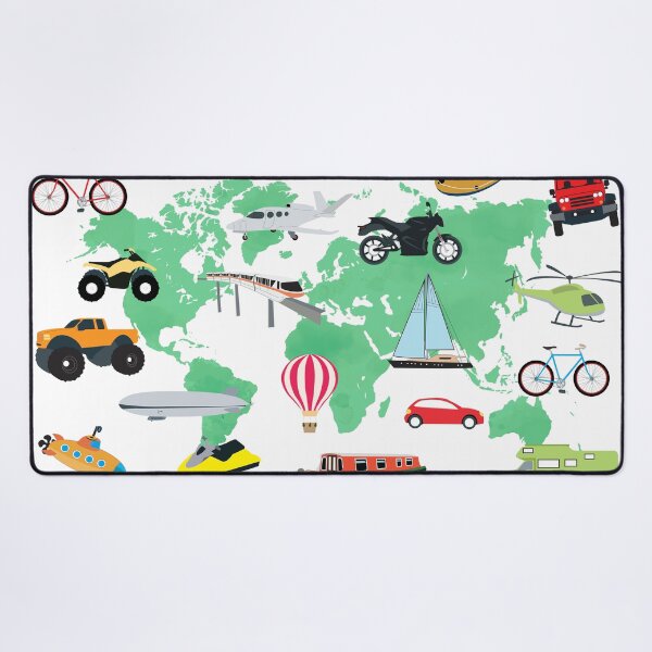 Item preview, Adventure Awaits World Map Vehicles Kids Pattern designed and sold by idovedesign.