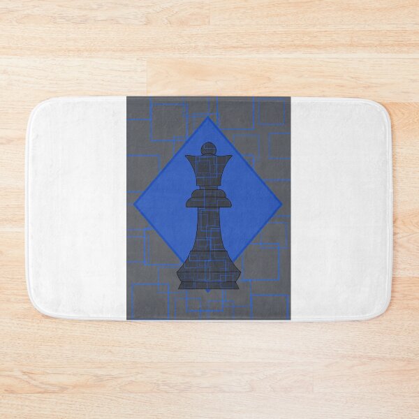 Item preview, Grey and blue chess  queen designed and sold by deedeeps.