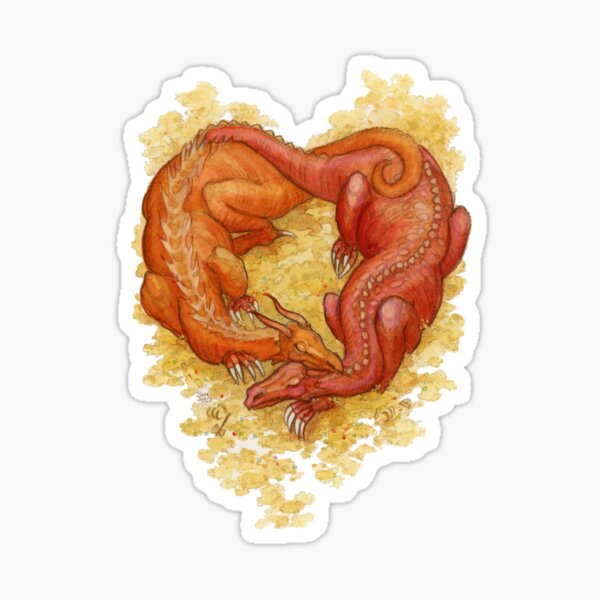 Love Dragons (Roasted Dwarf for Two) Sticker