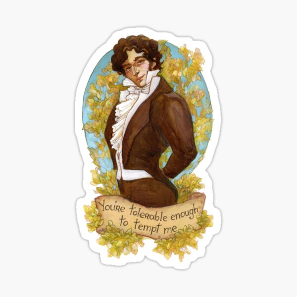 Mr Darcy Finds You Tolerable Sticker