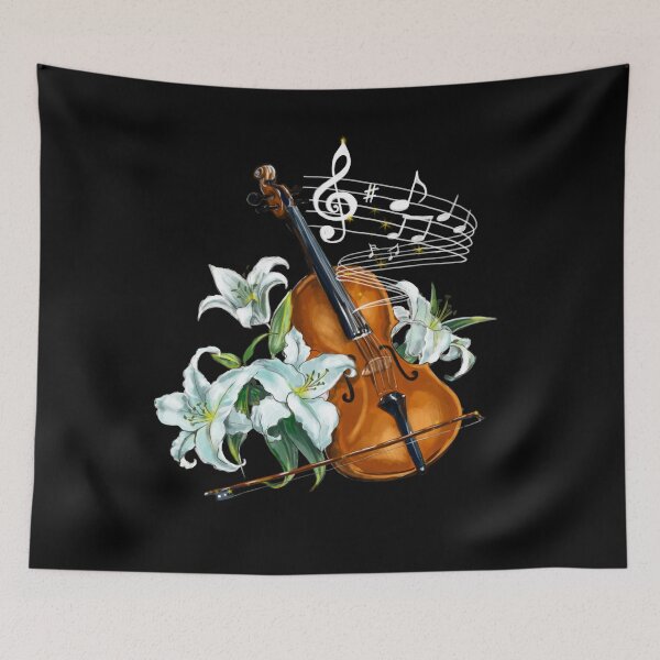 Item preview, Floral Violin-Cello for black designed and sold by Kim Leex.