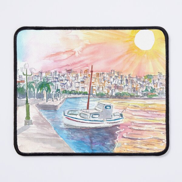 Item preview, Sitia Mediterranean Harbour Scene in Crete Greece designed and sold by artshop77.