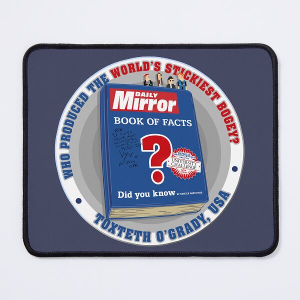 Item preview, Who Produced the World’s Stickiest Bogey? (Toxteth OGrady, USA) - Vyvyan’s Daily Mirror Book of Facts - BAMBI - The Young Ones Inspired designed and sold by RetroTeeStudio.