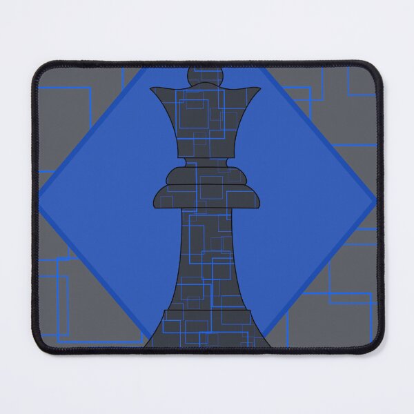 Item preview, Grey and blue chess  queen designed and sold by deedeeps.