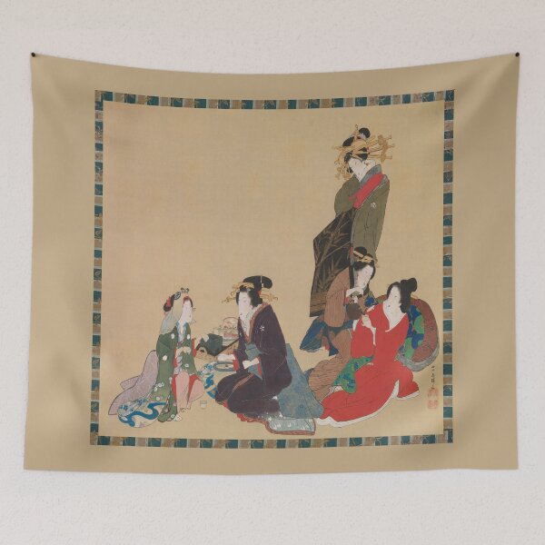 Item preview, Five Beauties by Hokuba - Vintage Japanese Art Enhanced Reproduction designed and sold by molamode.