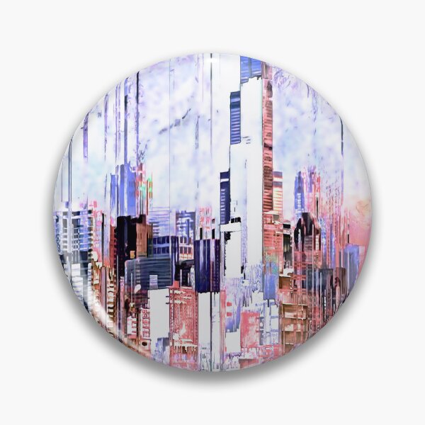 Item preview, Chicago Skyscraper Skyline Glitch Art designed and sold by Jim Plaxco.
