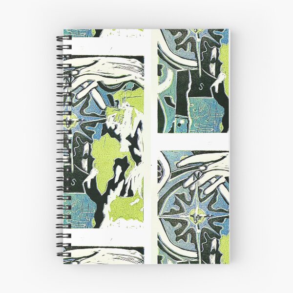 Item preview, Human Compass Lost at Sea (Three colour Lino) designed and sold by HyenaArtistry.