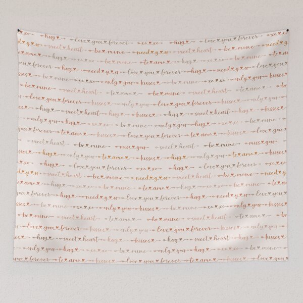 Item preview, Romantic Typography graphic print pattern designed and sold by RSDigitalPrintDesign.