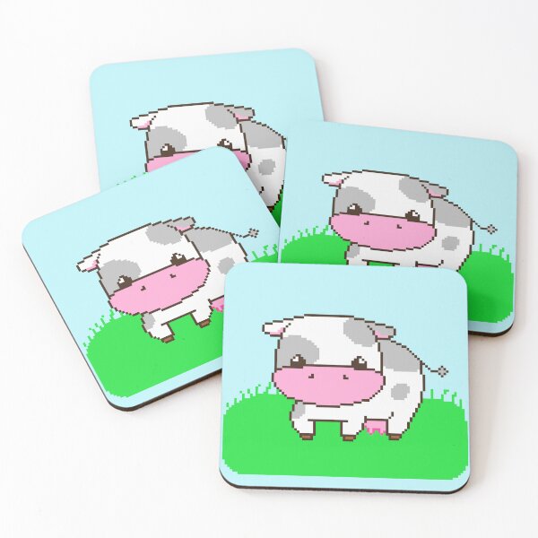 Item preview, Kawaii Pixel Cow designed and sold by With Love, InspireMari.